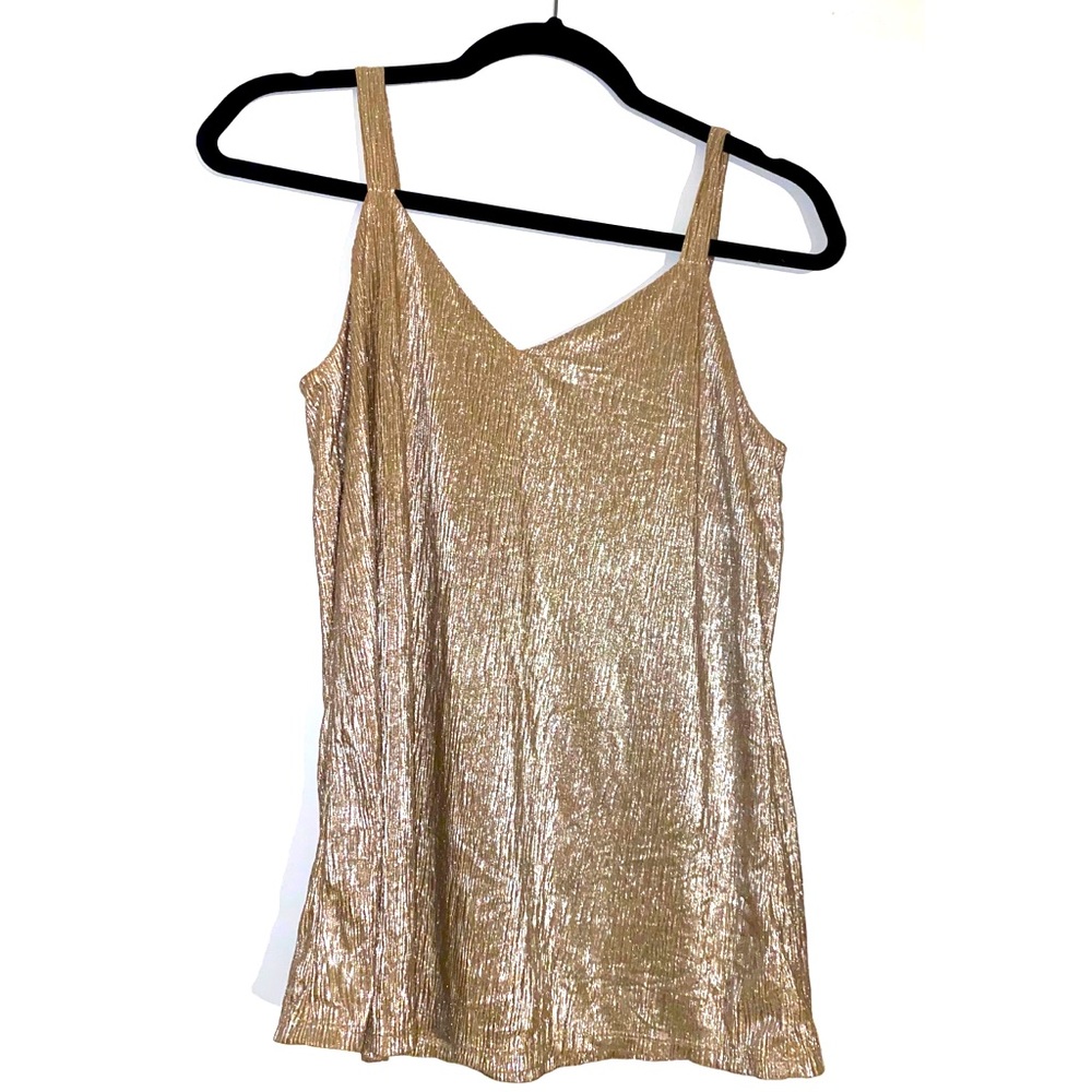 Gold v neck  blouse